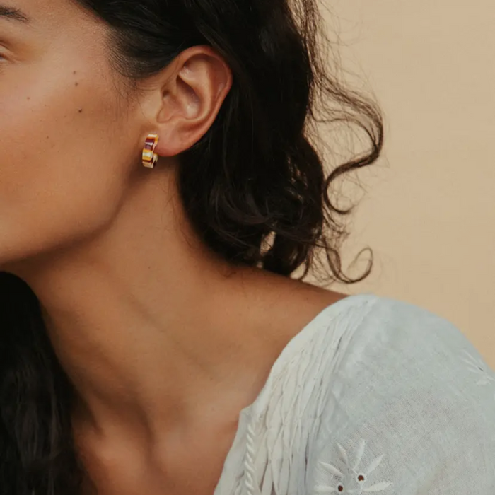 Mini Checkered Hoops