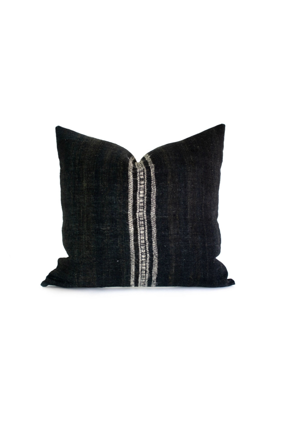 Black Pillow Cover on White Background