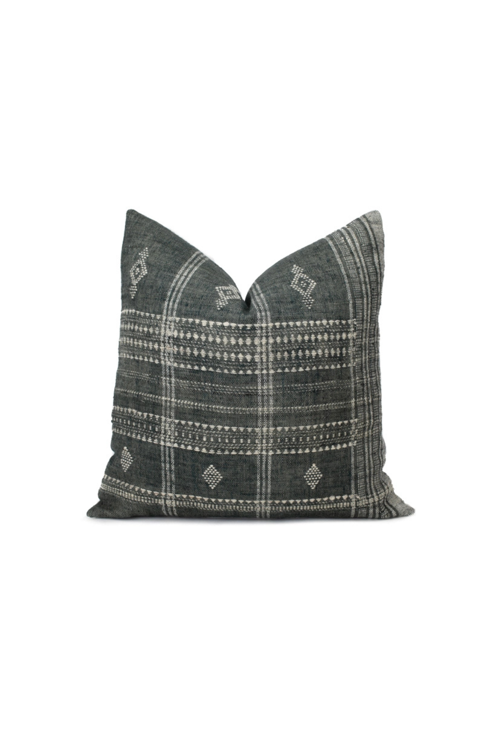 Gray Pillow on White Background