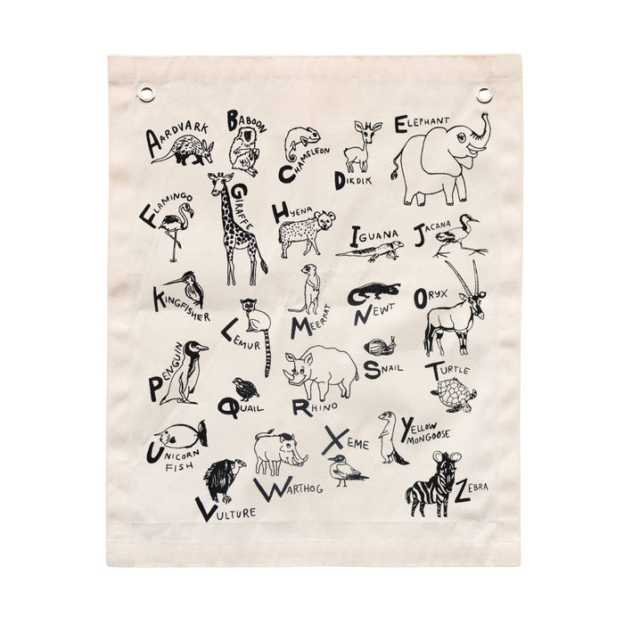 Animal Alphabet Canvas Banner Wall Hanging