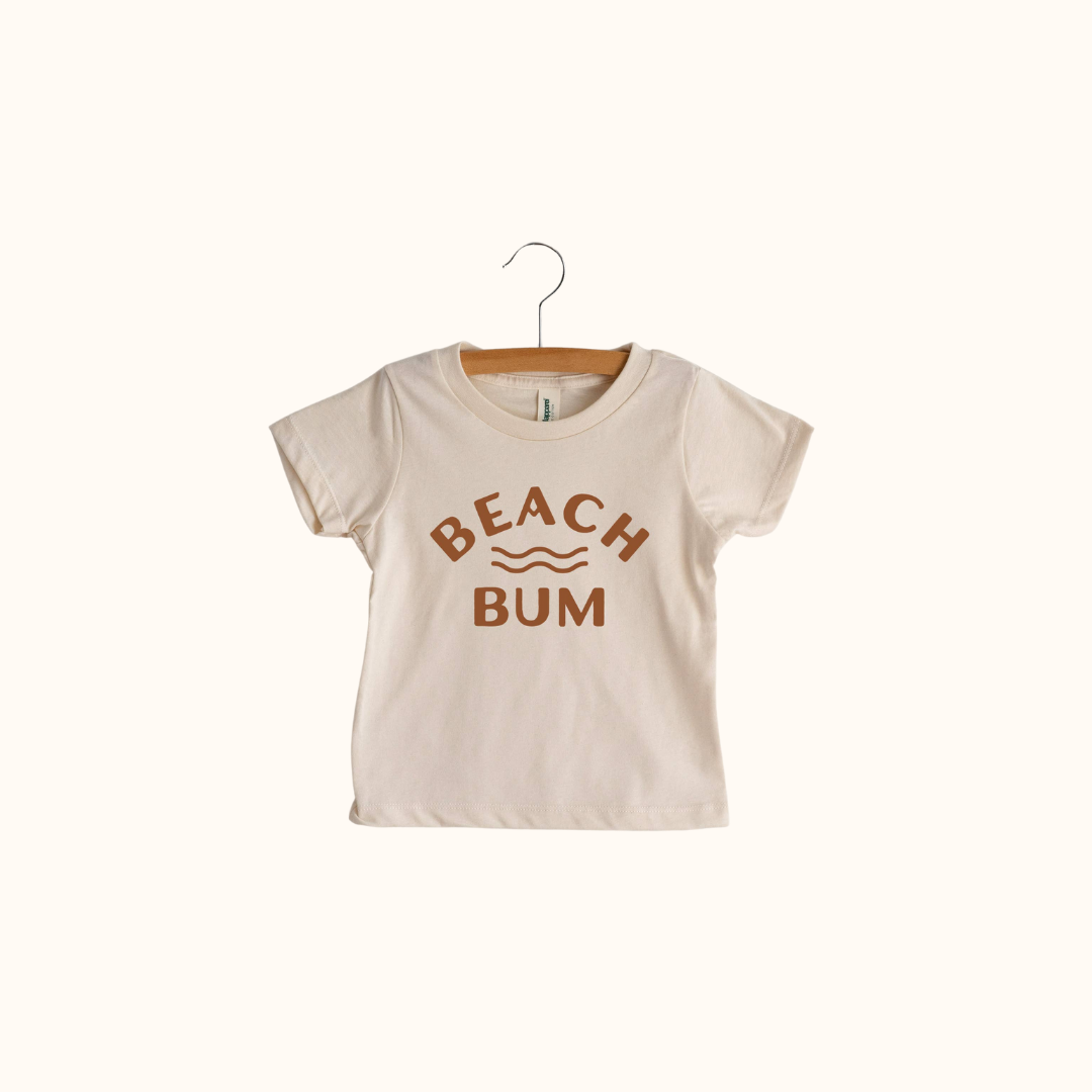 Beach Bum boho kids tee made in the United States from organic cotton