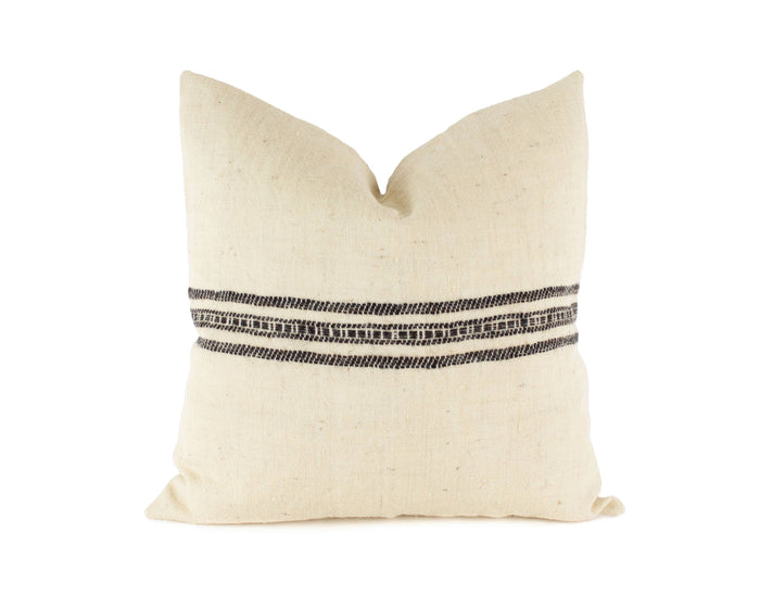 Pillow Cover in Espresso Stripe