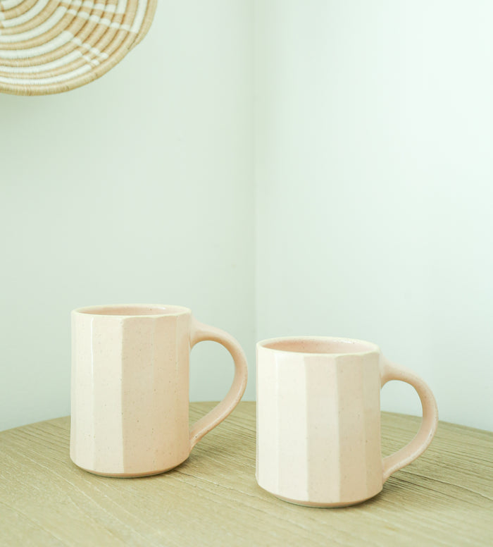 Faceted Mug in Prickly Pear