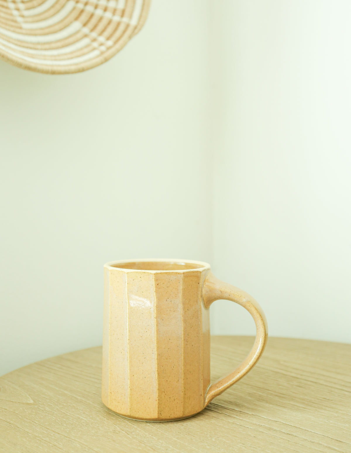 Faceted Mug in Flax