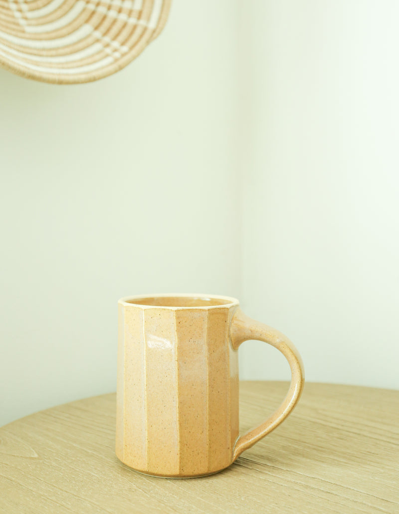 Faceted Mug in Flax