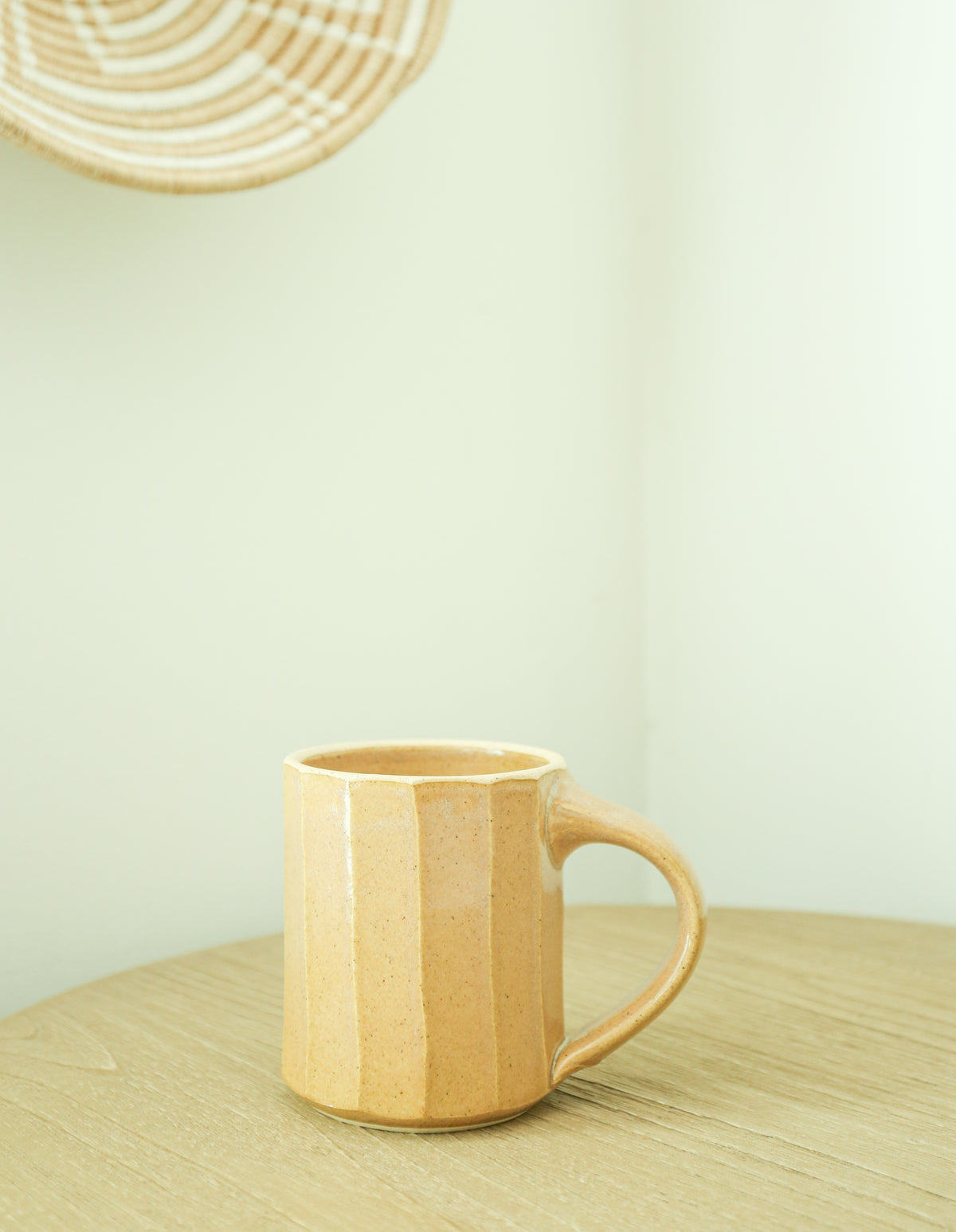 Faceted Mug in Flax