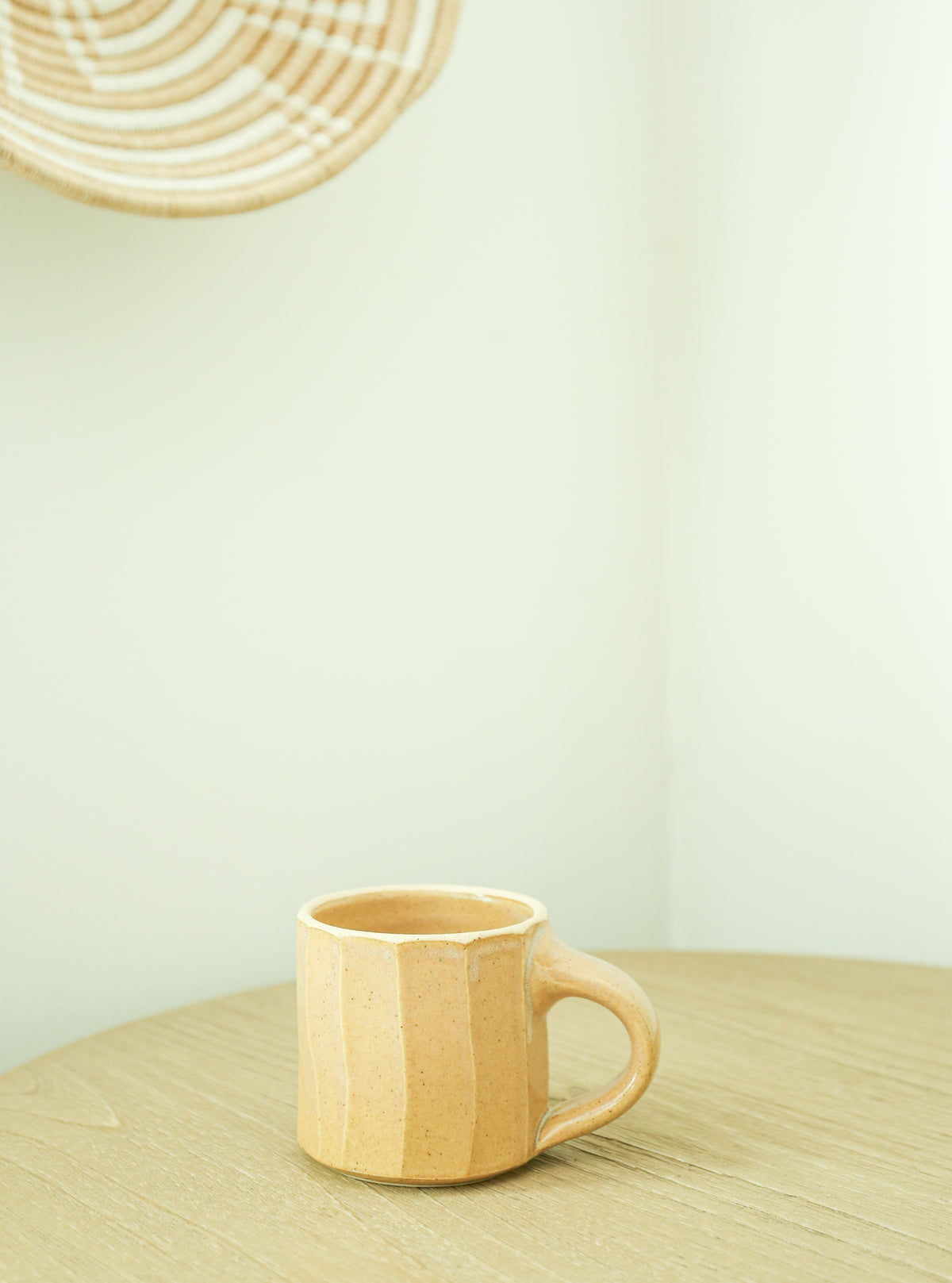 Faceted Mug in Flax