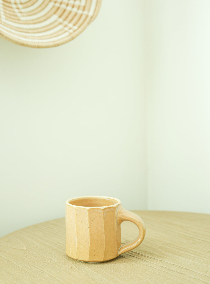 Faceted Mug in Flax