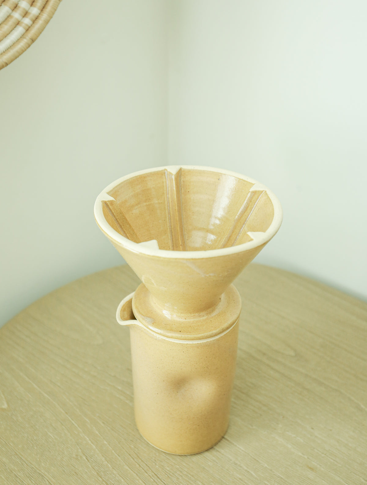 Pour Over Coffee Maker in Flax