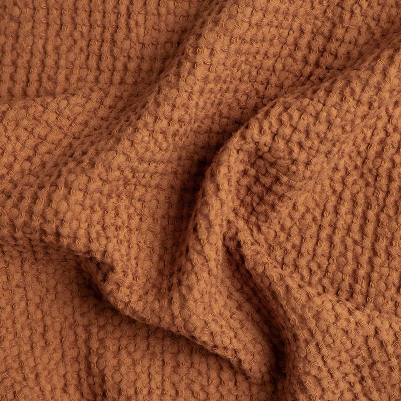 Close up of waffle towel texture