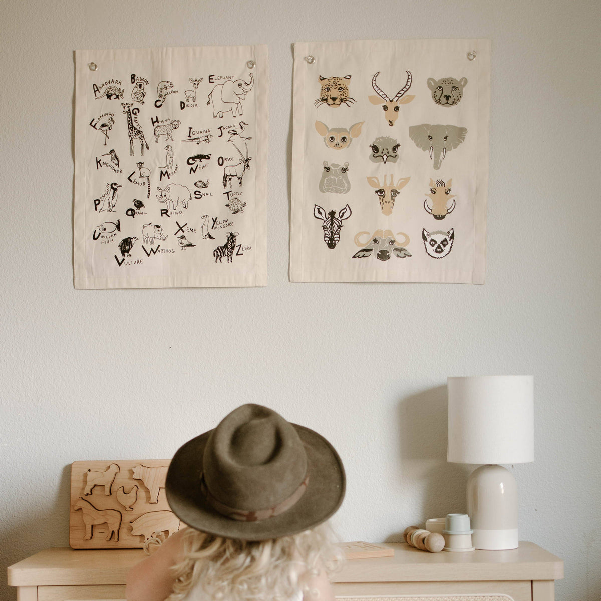 Animal Alphabet Canvas Banner Wall Hanging