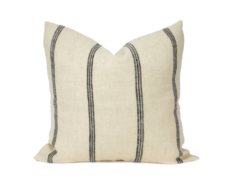 Pillow Cover in Espresso Stripes